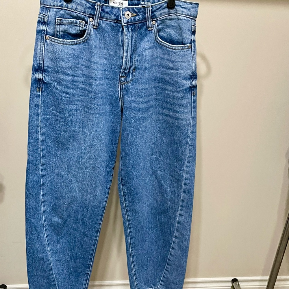 Kensie Light Blue Barrel Leg Jeans - Picture 5 of 6